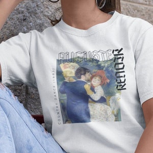 Pierre-Auguste Renoir, Renoir shirt, Country Dance (1883), Famous Art Shirt, Aesthetic Shirt, Classic Art, Famous Painting shirt