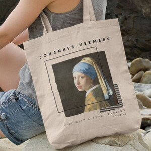 Sacola Johannes Vermeer, Menina com Brinco de Pérola, Bolsa Vermeer, Sacola Vermeer, Sacola Estética, Sacola Estética, Sacola de Artista