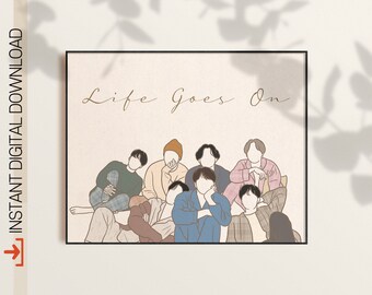 Bts Art Print Etsy Bts Art Print Etsy