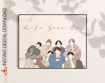 Bts Art Print Etsy