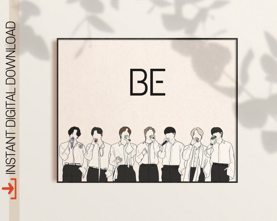 Bts Life Goes On Poster Bts Be Poster Bts New Album Bts Etsy