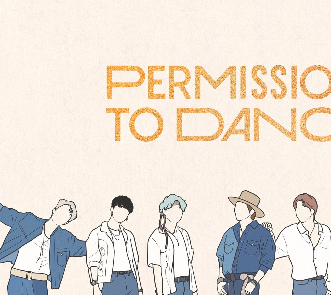 BTS Permission to Dance Poster BTS Poster BTS Wall Art Kpop | Etsy