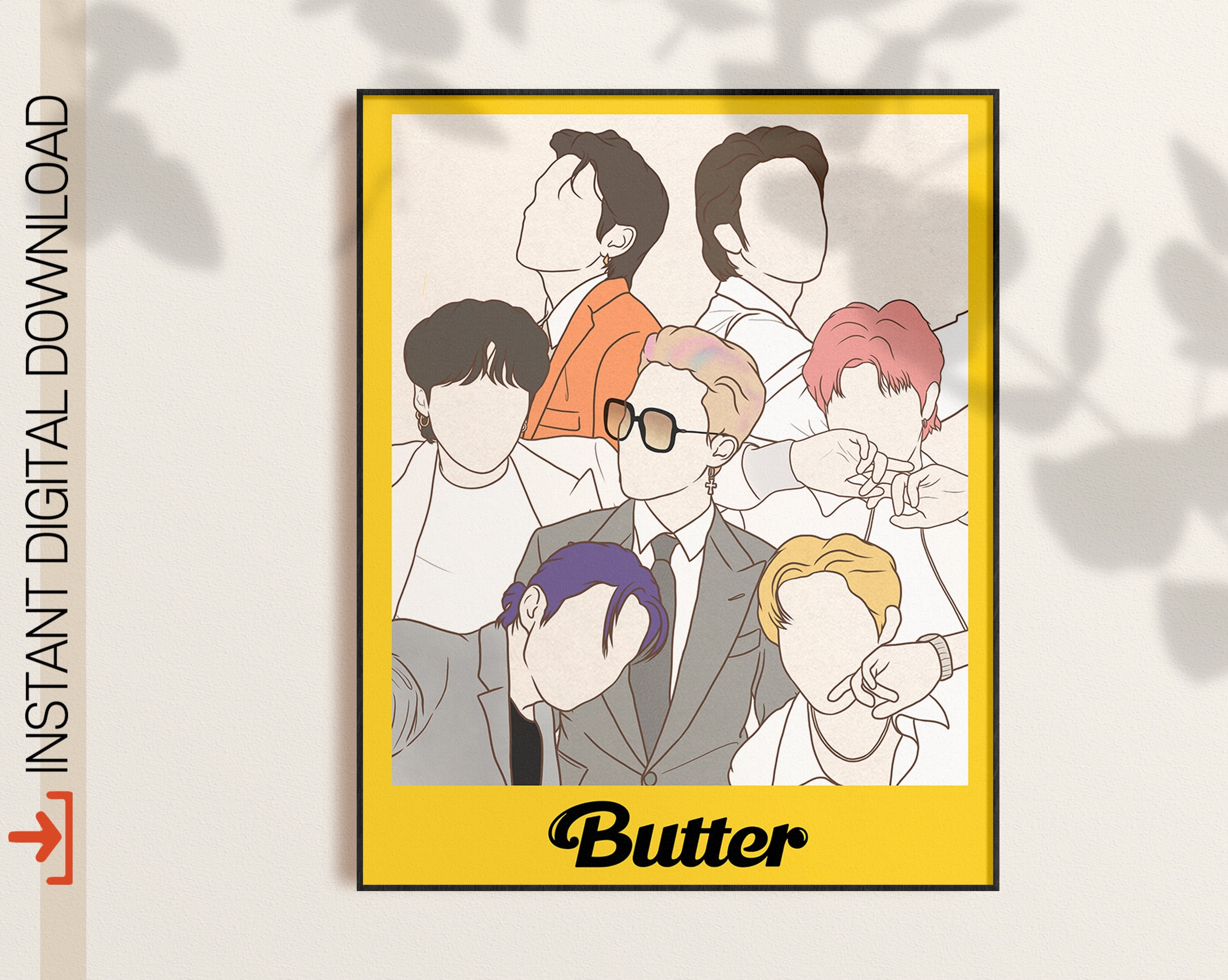 BTS Butter Bts Butter Poster Kpop Bts BTS Wall Art Bts Etsy