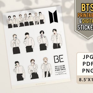 bts printable stickers bts digital stickers bts stickers etsy denmark
