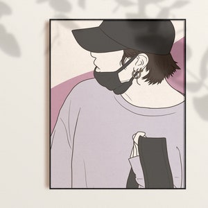 kpop gift Bts Jungkook Room Decor Bts Gift Kpop Poster Digital Download BTS Jungkook Airport Fashion Art Bts Jungkook Printable Poster