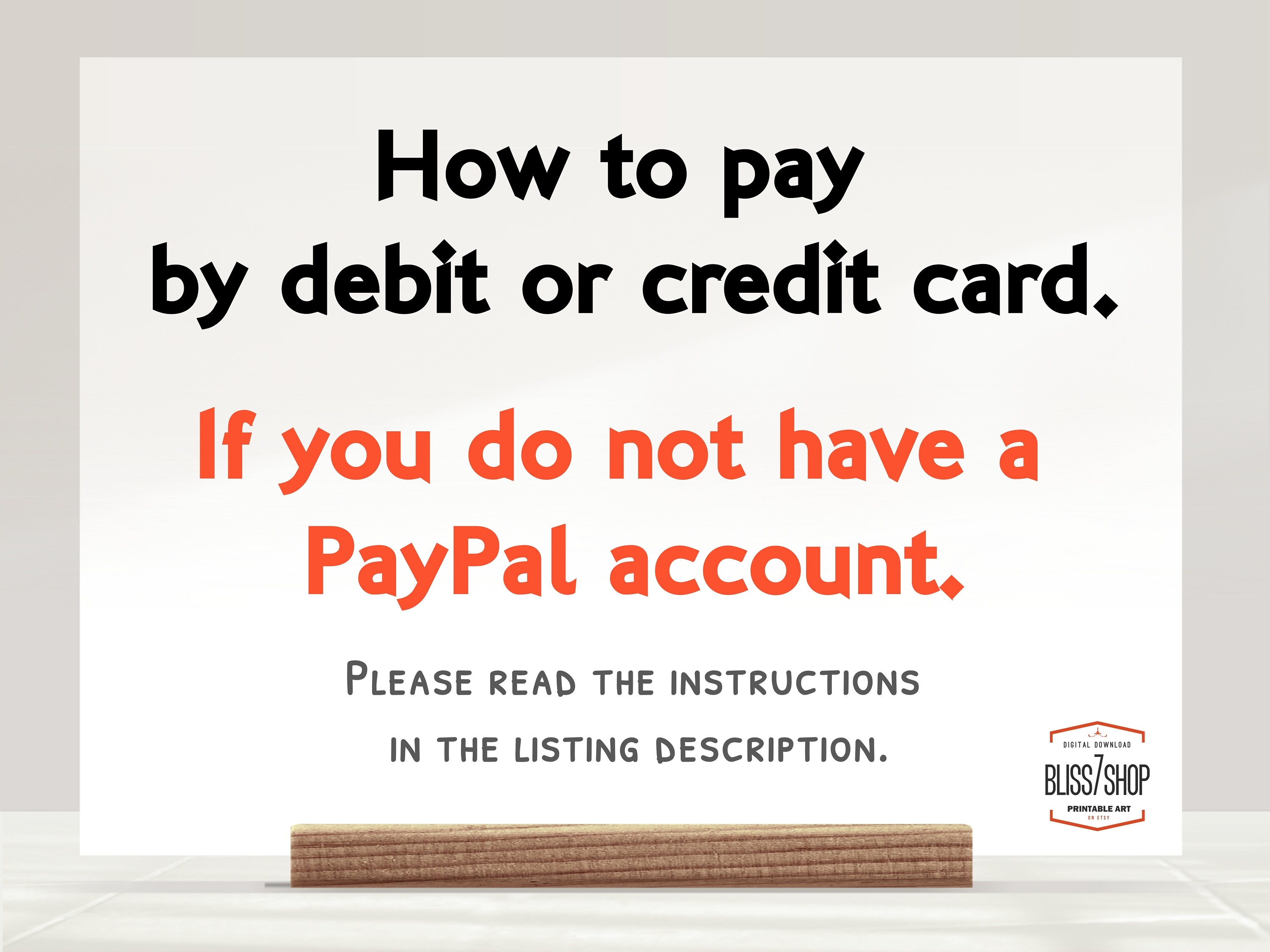 How To Pay Without PayPal How to pay for a purchase in my Etsy