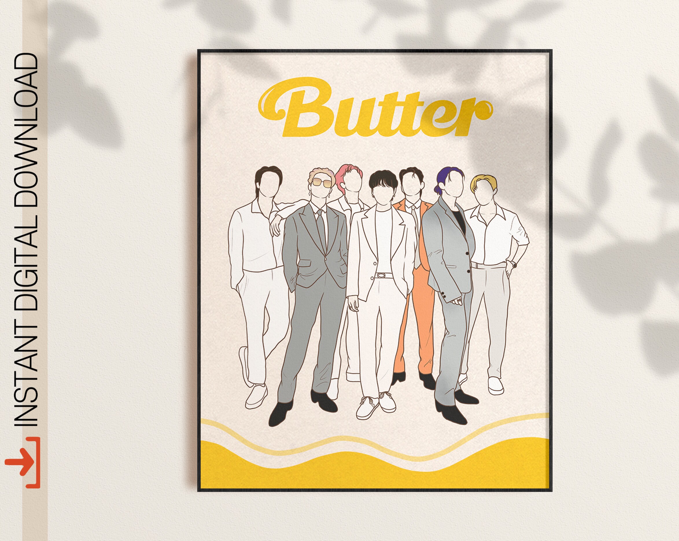 BTS Butter Poster Bts Butter Kpop Butter BTS Wall Art Bts Etsy