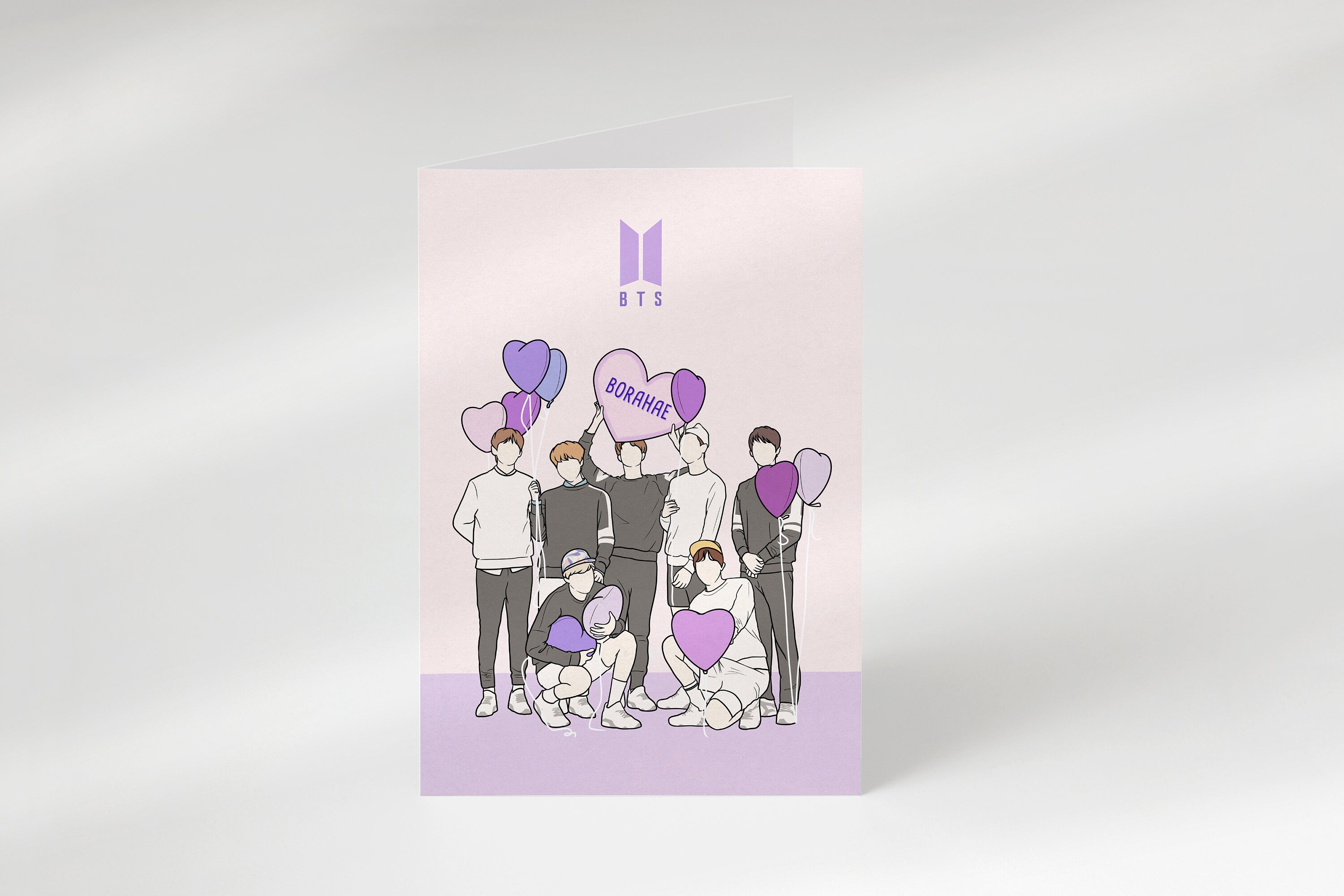 BTS Borahae Card Bts Printable Card Bts I Purple You Card Etsy Australia