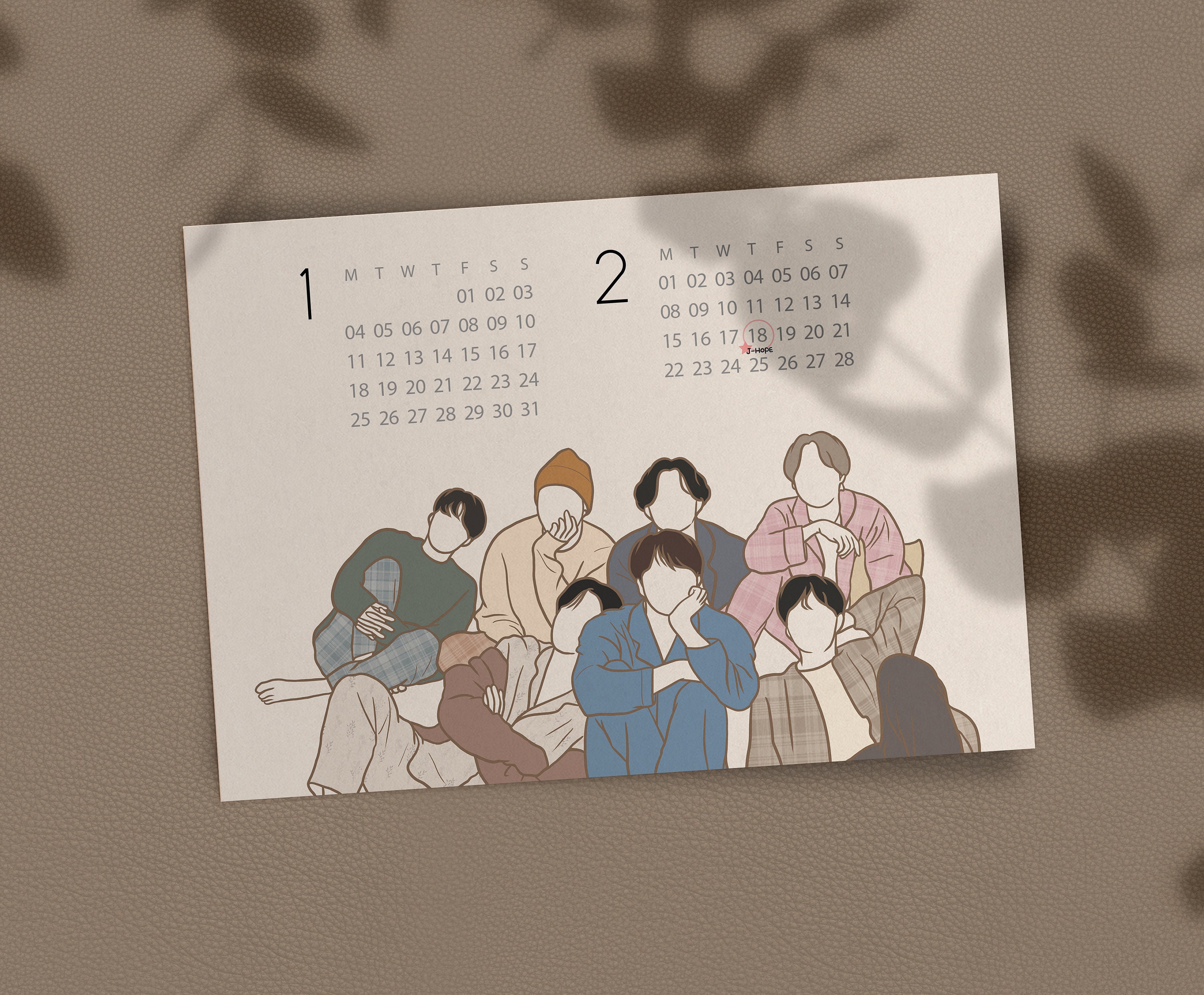 BTS 2021 Calendar BTS Printable Calendar BTS Wall Calendar | Etsy