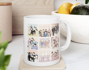 Kpop Army Collage Mug, Bangtan Fanart Coffee Cup
