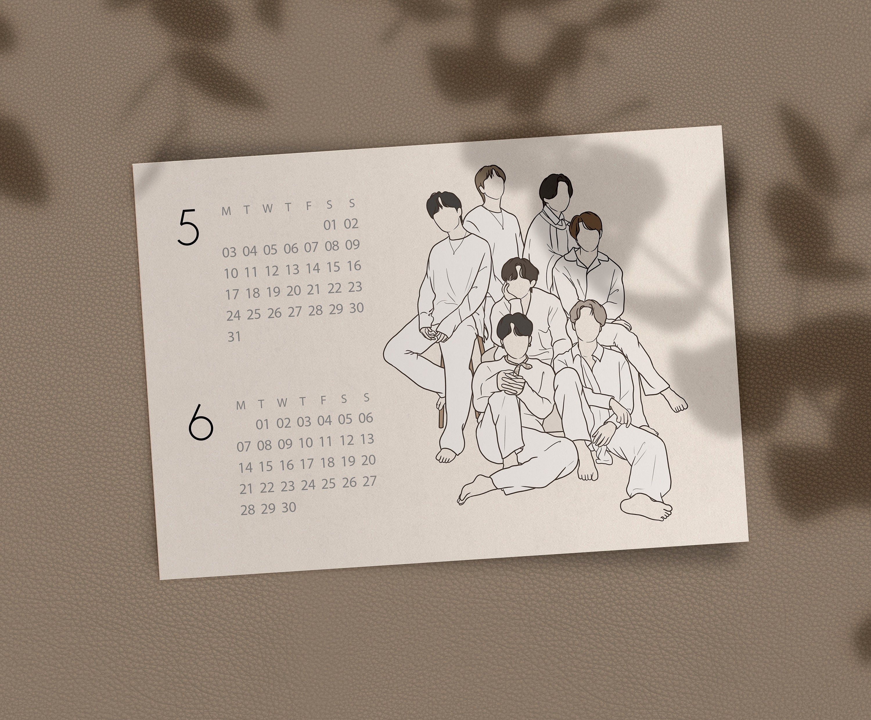 bts 2021 calendar bts printable calendar bts wall calendar etsy