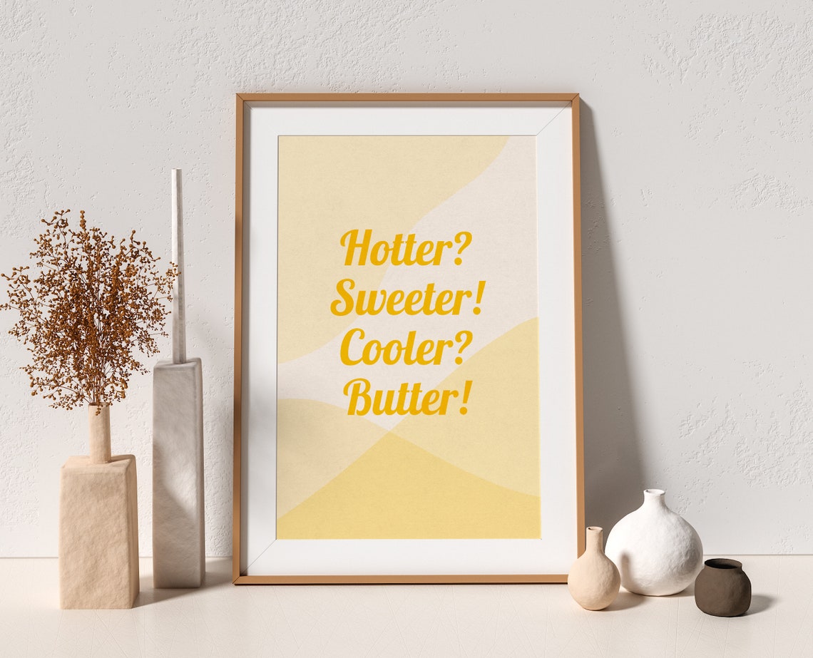 BTS Butter lyrics Bts Butter Poster Kpop Bts Bts Wall Art Etsy