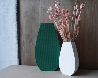 ANY COLOUR Texture Stripe Vase for Dried Flowers - Plant based plastic - 3D Printed - Homeware - New Home - Eco Friendly - Present - Curved