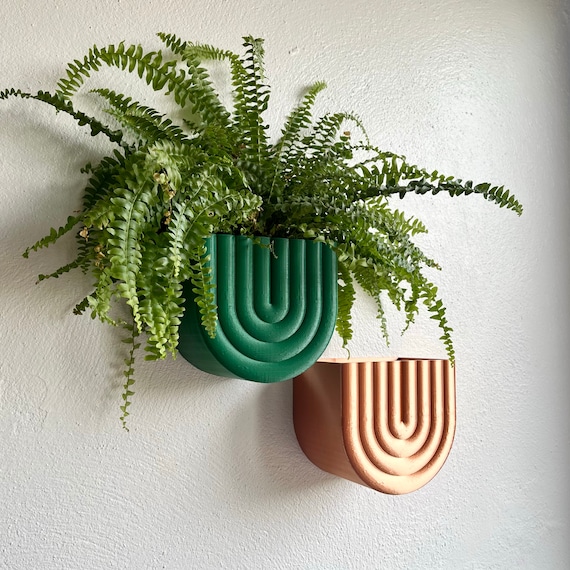 Wall Mounted Plant Pot Rainbow Shaped Etsy