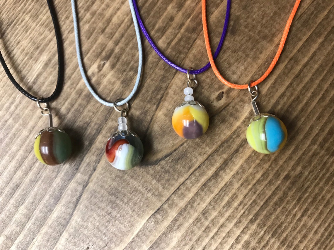 Vintage Marbles Crafted Into Pendant Necklaces - Etsy Hong Kong