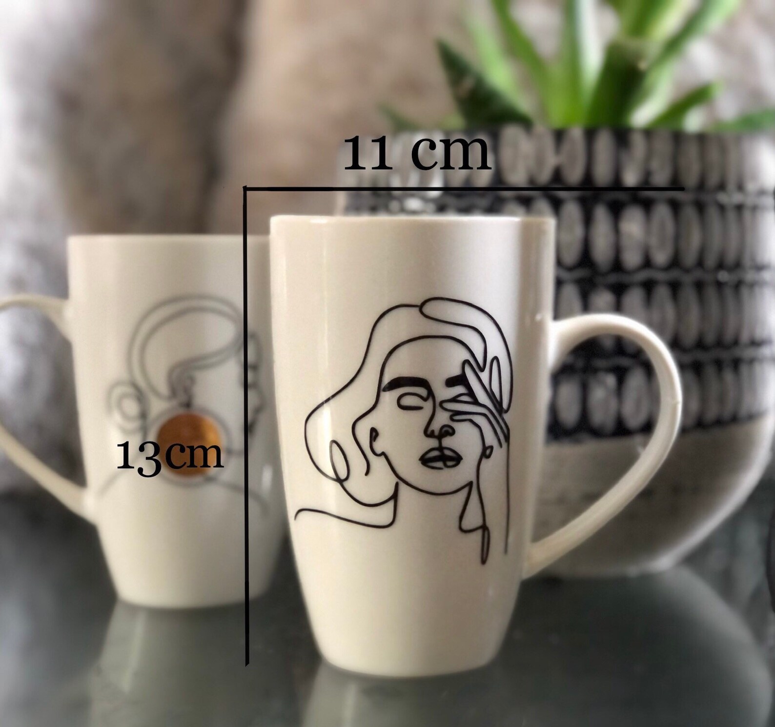 Personalized Mood Mugs Minimalist Cute Abstract Line Art Face Mug Free Shipping Fashion Custom