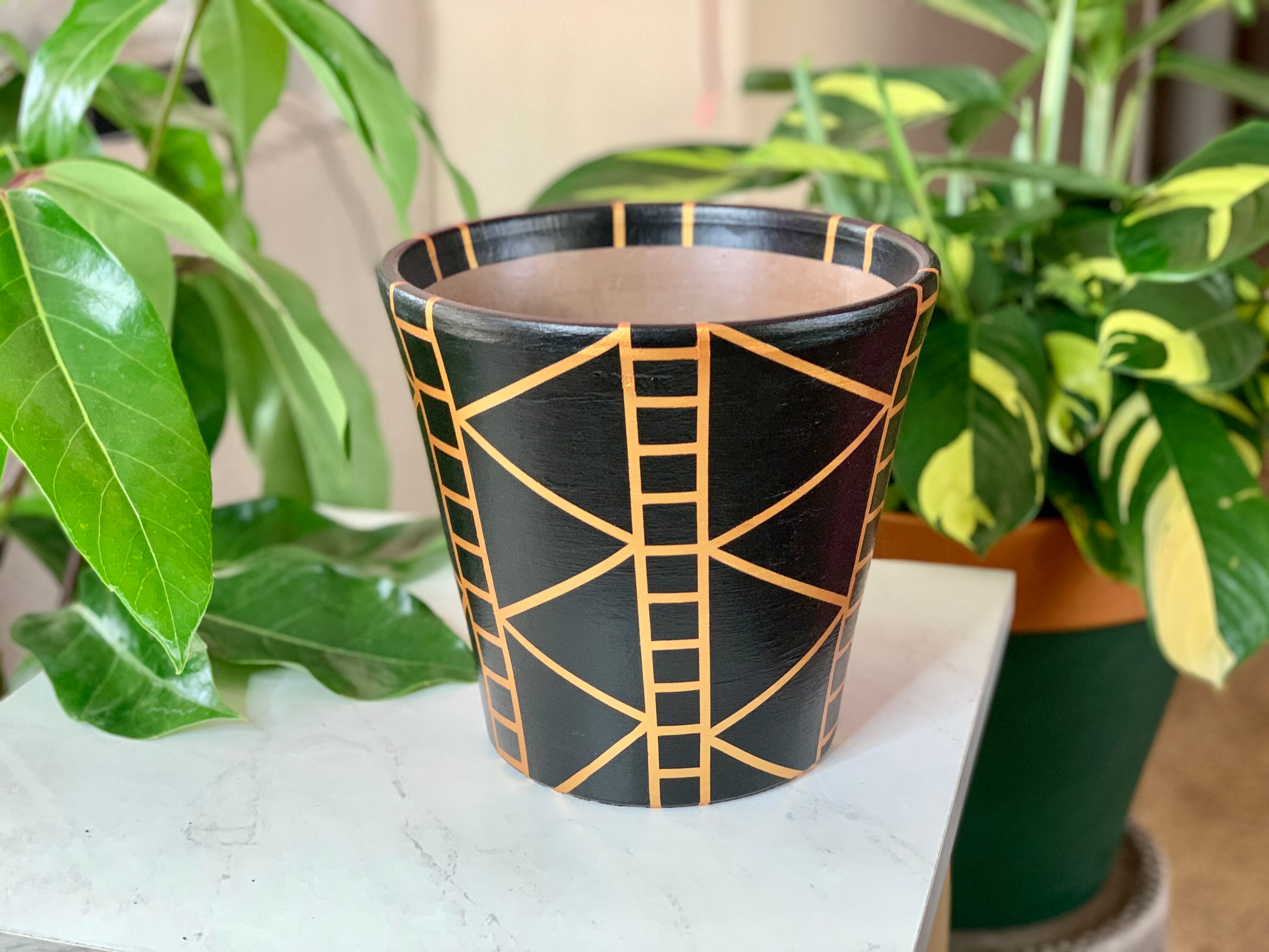 Rosa Modern terracotta planter indoor plant pot art Etsy