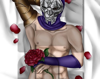League of Legends Khada Jhin 50x150 300 DPI digital file for personal printing (clean version)