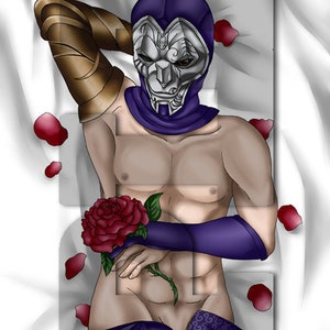 League of Legends Khada Jhin 50x150 300 DPI digital file for personal printing (clean version)