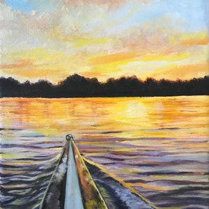 View From The Coxswains Seat Original Painting