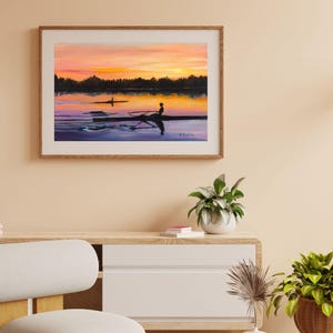 Morning Row - Limited Edition Print of Original Rowing Painting