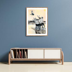 Victory Toss - Limited Edition Print of Original Crew Team Painting