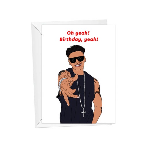 Jersey Shore Pauly Birthday Greeting Card - Etsy