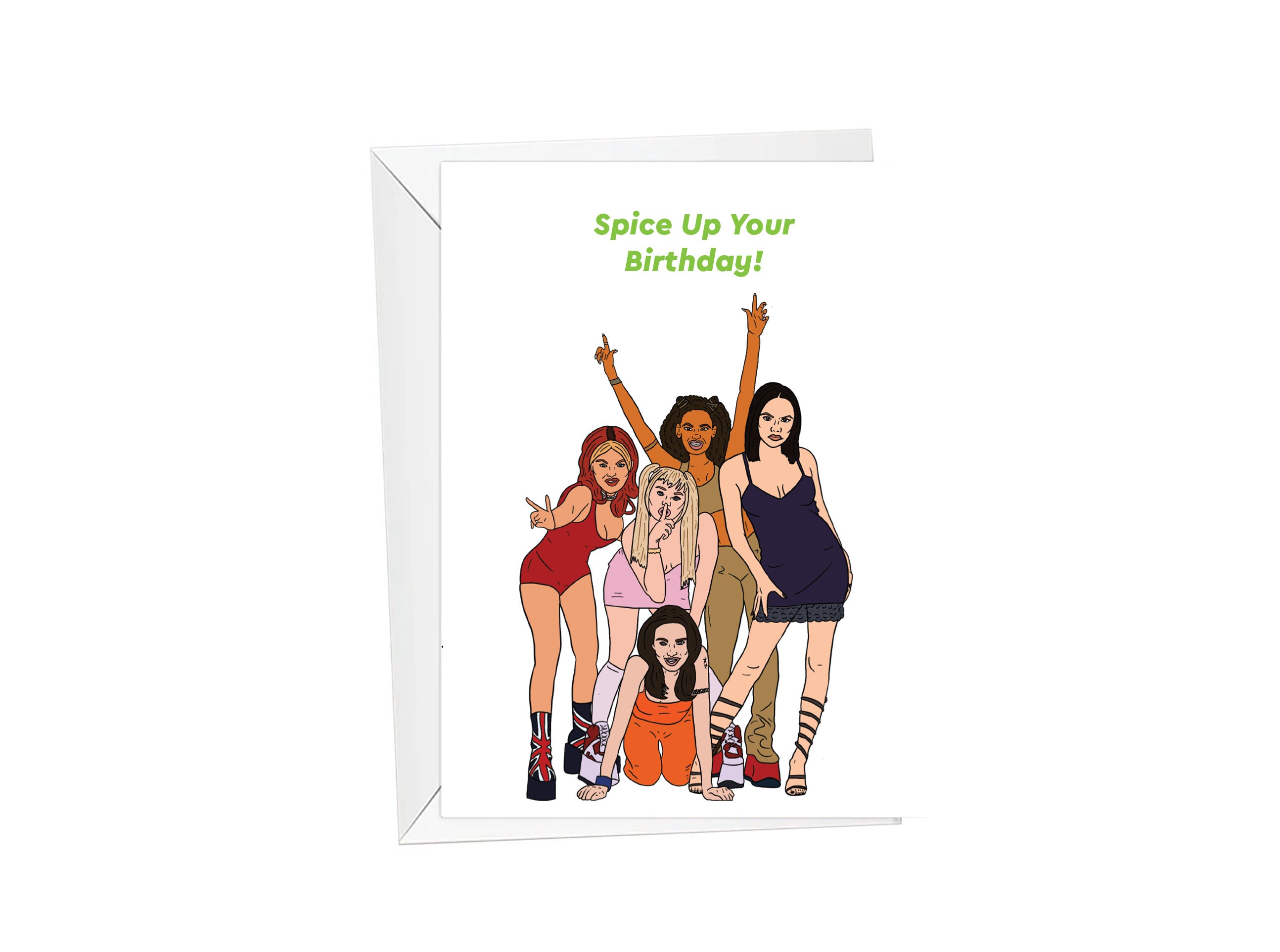 Spice Girls Birthday Greeting Card - Etsy