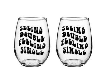 RHONY, Seeing Double - Stemless Wine Glass Set