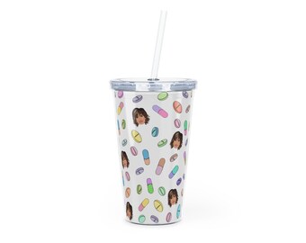 RHOBH, Xanax Smoothie - Plastic Tumbler with Straw