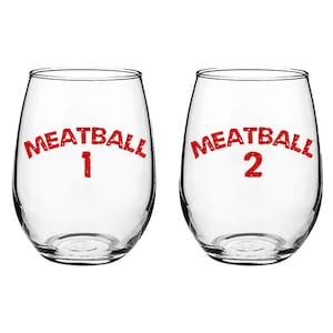 Jersey Shore, Meatball 1 e 2 - Conjunto de taças de vinho sem haste