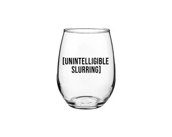 RHONY, Unintelligible Slurring - Stemless Wine Glass Set