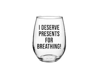 RHOSLC, Presents for Breathing - Stemless Wine Glass Set