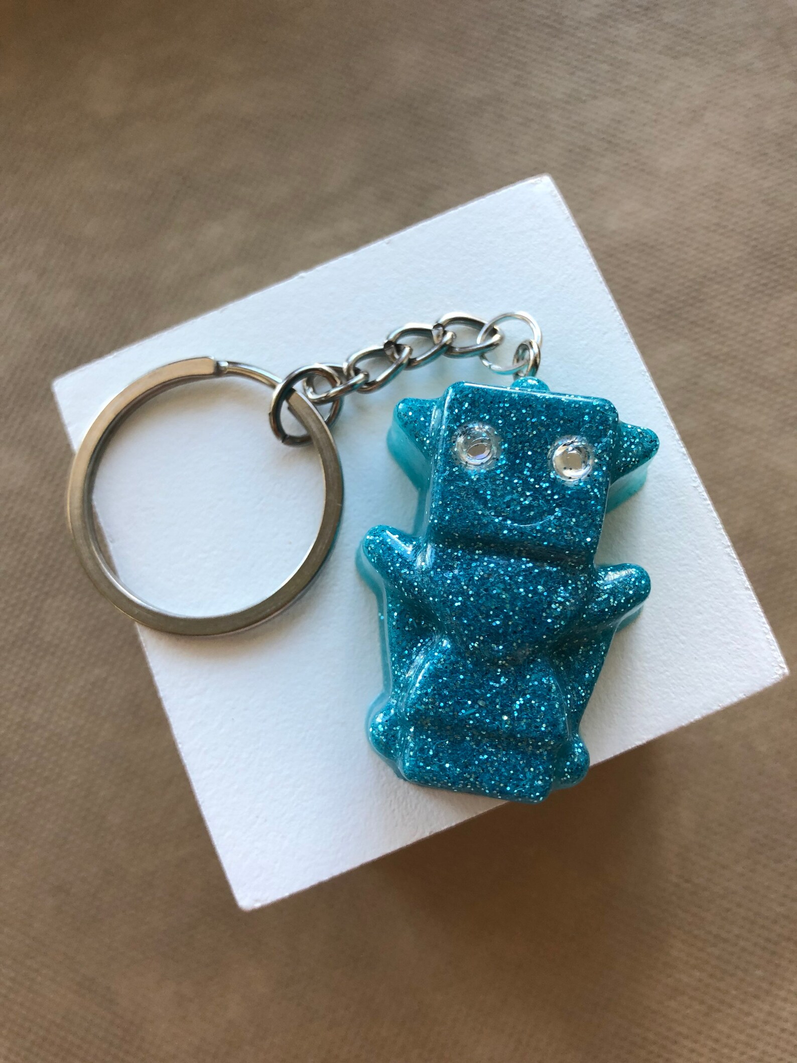 Real resin robot creation keychain.Kids stocking Etsy