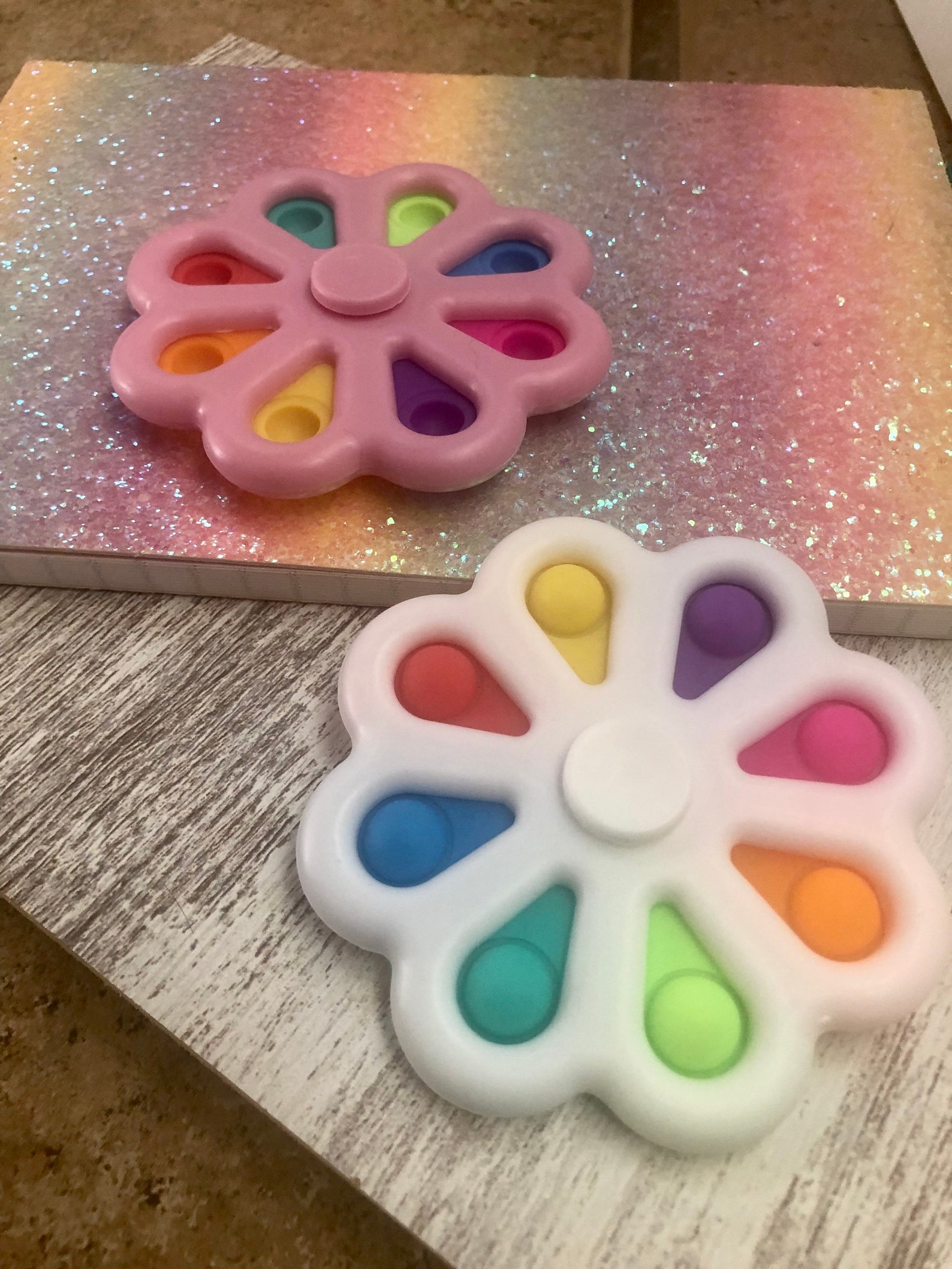 Fidget pop it fidget rainbow spinner. Trendy item. Fidget | Etsy