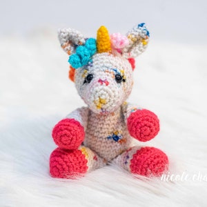 Unicorn Crochet Plush, Small Unicorn Stuffed Animal, Gift for Girls