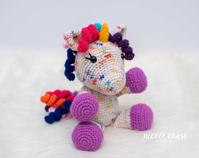 Unicorn Crochet Plush, Unicorn Stuffed Animal, Gift for Girls