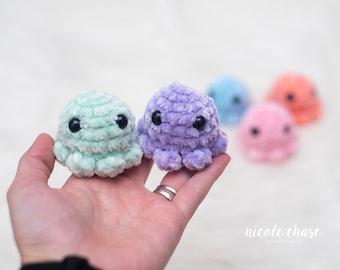 Tiny Handmade Octopus Plush - Pocket Octo Fidget Toy