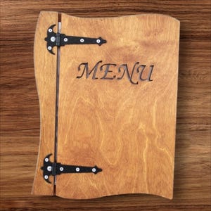 Wooden menu card - pattern 1