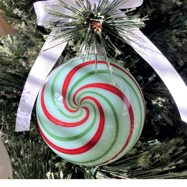 Blown Glass Christmas Ornament | one-of-a-kind | Unique Holiday Gift