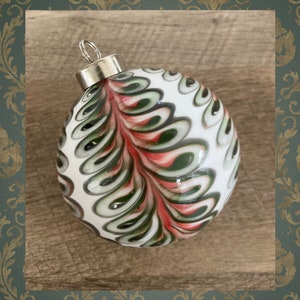 Christmas Ornament Hand-Blown | One-of-a kind | Unique Holiday Gift