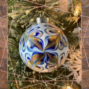 Blown Glass Christmas Ornament | One-of-a-kind | Unique Holiday Gift