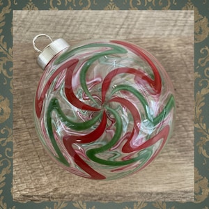 Hand blown glass ornament holiday decor Christmas | one-of-a-kind | Unique Holiday Gift