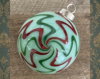 Christmas Ornament Hand-blown | one-of-a-kind | Unique Holiday Gift