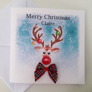 Biglietto di Buon Natale personalizzato, per Fratello, Figlio, Nipote, Nipote, Figlia, Cugino, Sorella, Migliore amico, Fatto a mano