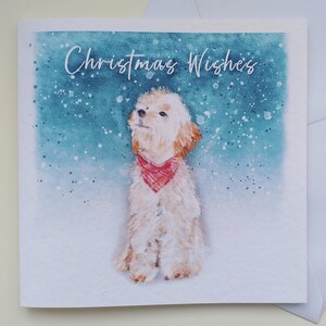 Dog Christmas Card, Cockapoo, Cartolina di Natale, Amanti dei cani