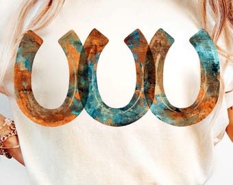 Brushstroke Horseshoe PNG, Western Graphics, Watercolor Cowgirl PNG, Horseshoe Graphics, Cute Western Design, Horse Lover, Horse Shoes