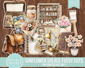 My Craft Room Fussy Cuts, Stickers, Printable, Digital Download, Junk Journal, Home Office, Supplies, Art, Cricut, Planner