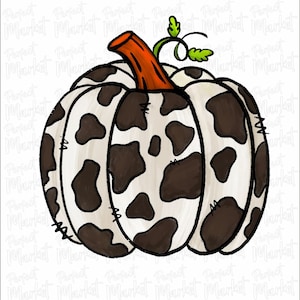 Cowhide Pumpkin Digital Download,Western Sublimation,Desert  Sublimation,Pumpkin Patch Png,Fall Pumpkin Printable