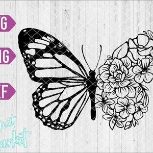Butterfly Svg, Floral butterfly svg, Butterfly flower svg, Butterfly svg file, Floral butterfly svg,Butterfly SVG File,Butterfly cut file